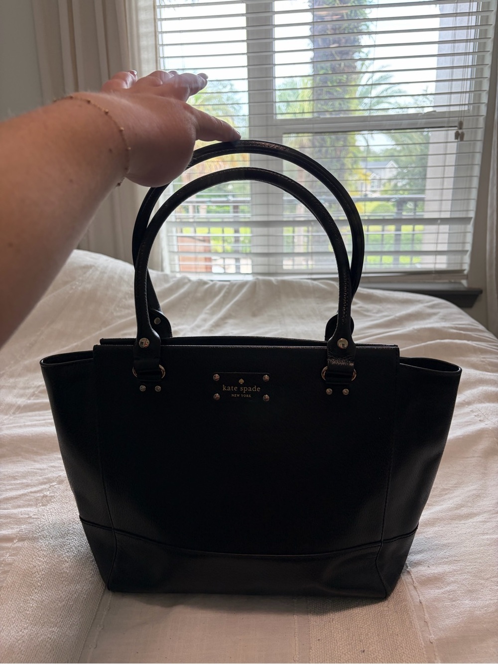 kate spade Black Leather Tote - Picture 4 of 4